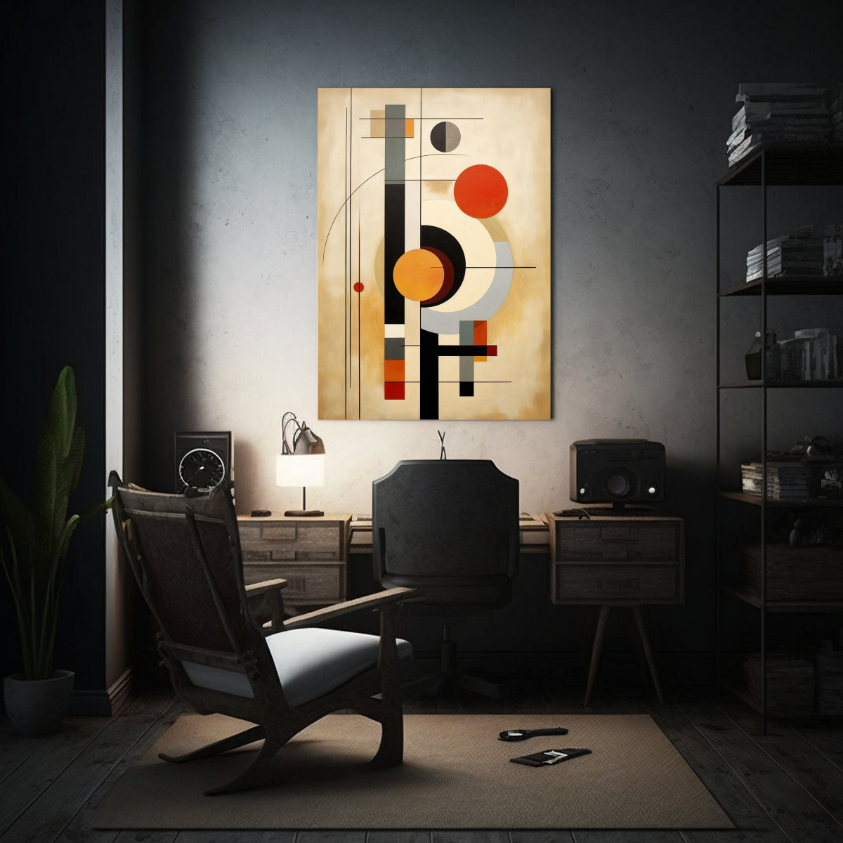 PINTURA ABSTRACTA EN BASTIDOR COLORIDO 40X60 CM - 2
