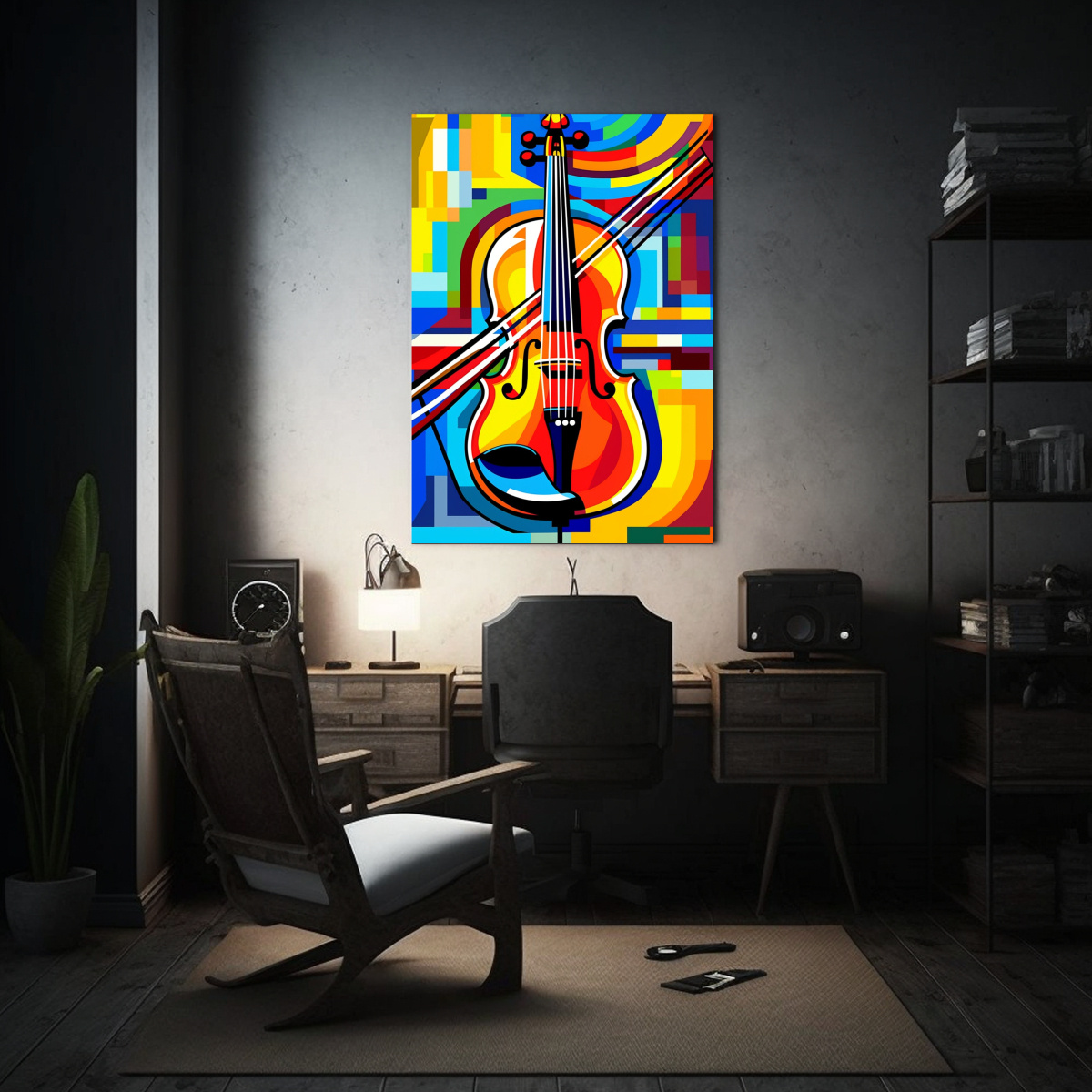 CUADRO MODERNO DE PROFUNDIDAD CON PINTURA DE 20X30 CM - 2