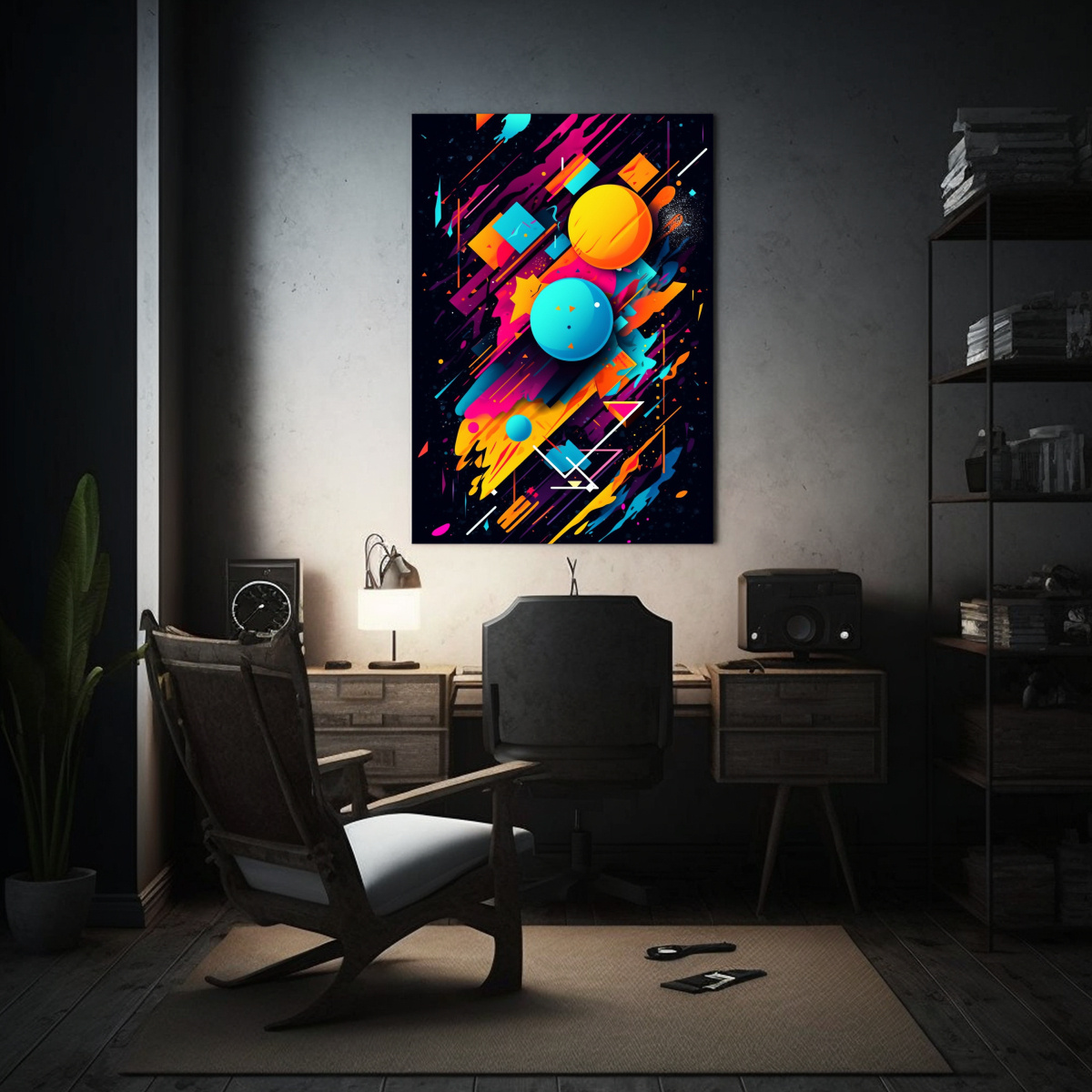 ARTE DE PARED IMPRESO MULTICOLOR CON DISEÑO 60X90 CM - 2