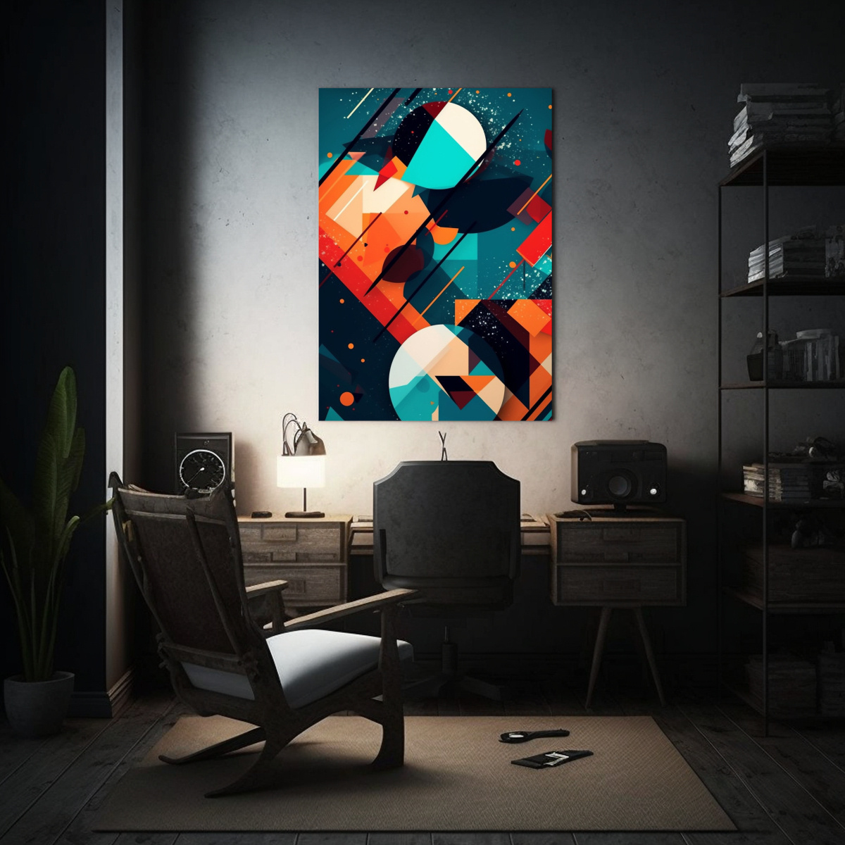 LIENZO TELA IMAGEN BONITO 123 ABSTRACTO ESTILO 50X65 CM - 2