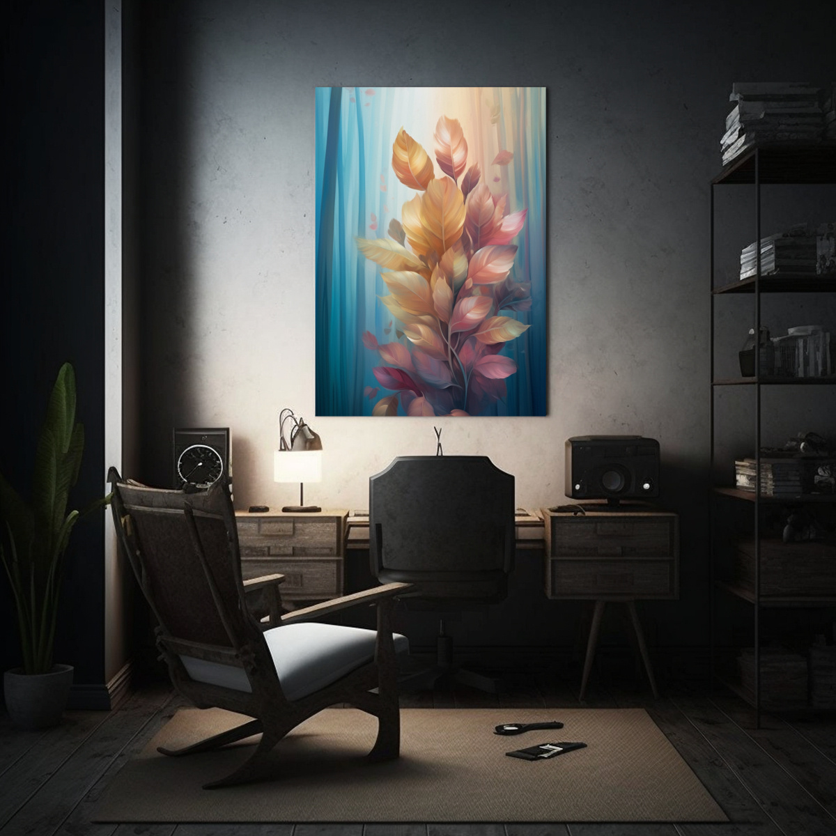 PINTURA DE PARED CUADRO CON COLORES PASTEL 50X75 CM - 2