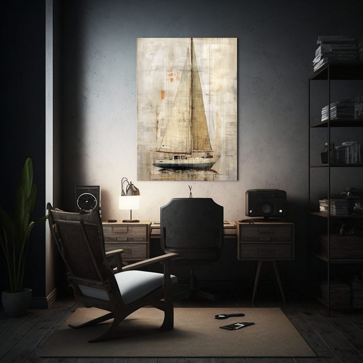 CUADRO MODERNO INTERIORES BASQUIAT INSPIRADO EN 20X30 CM - 2