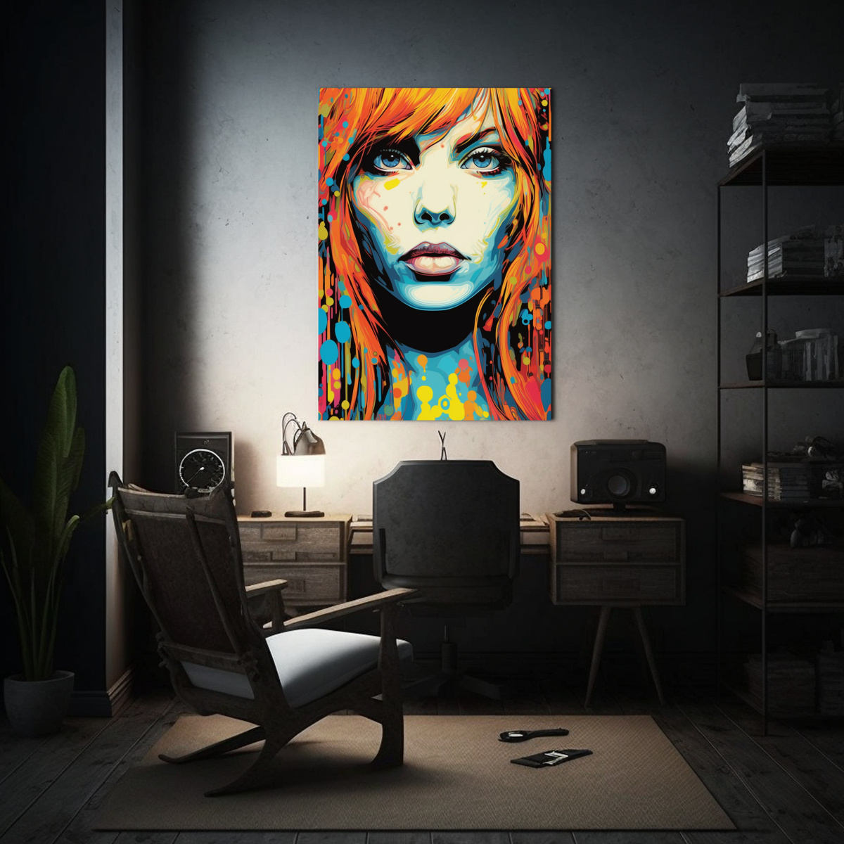 OBRA DE ARTE EN BASTIDOR CON BONITO RETRATO 30X45 CM - 2