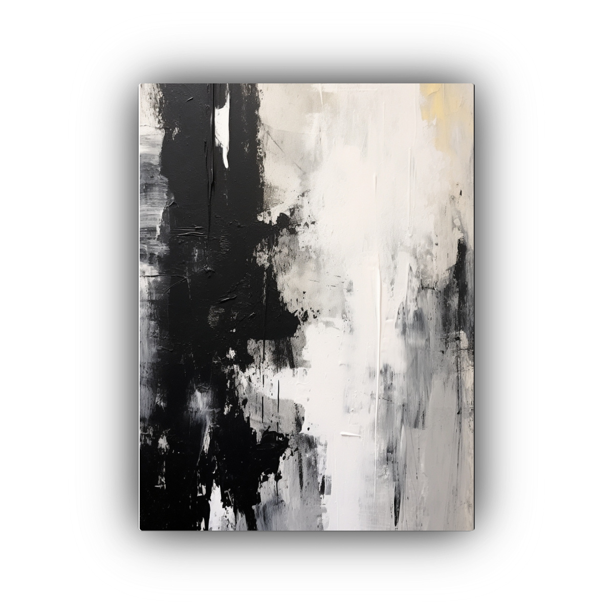 PINTURA ABSTRACTA CONTEMPORÁNEA EN BLANCO Y 30X45 CM - 1
