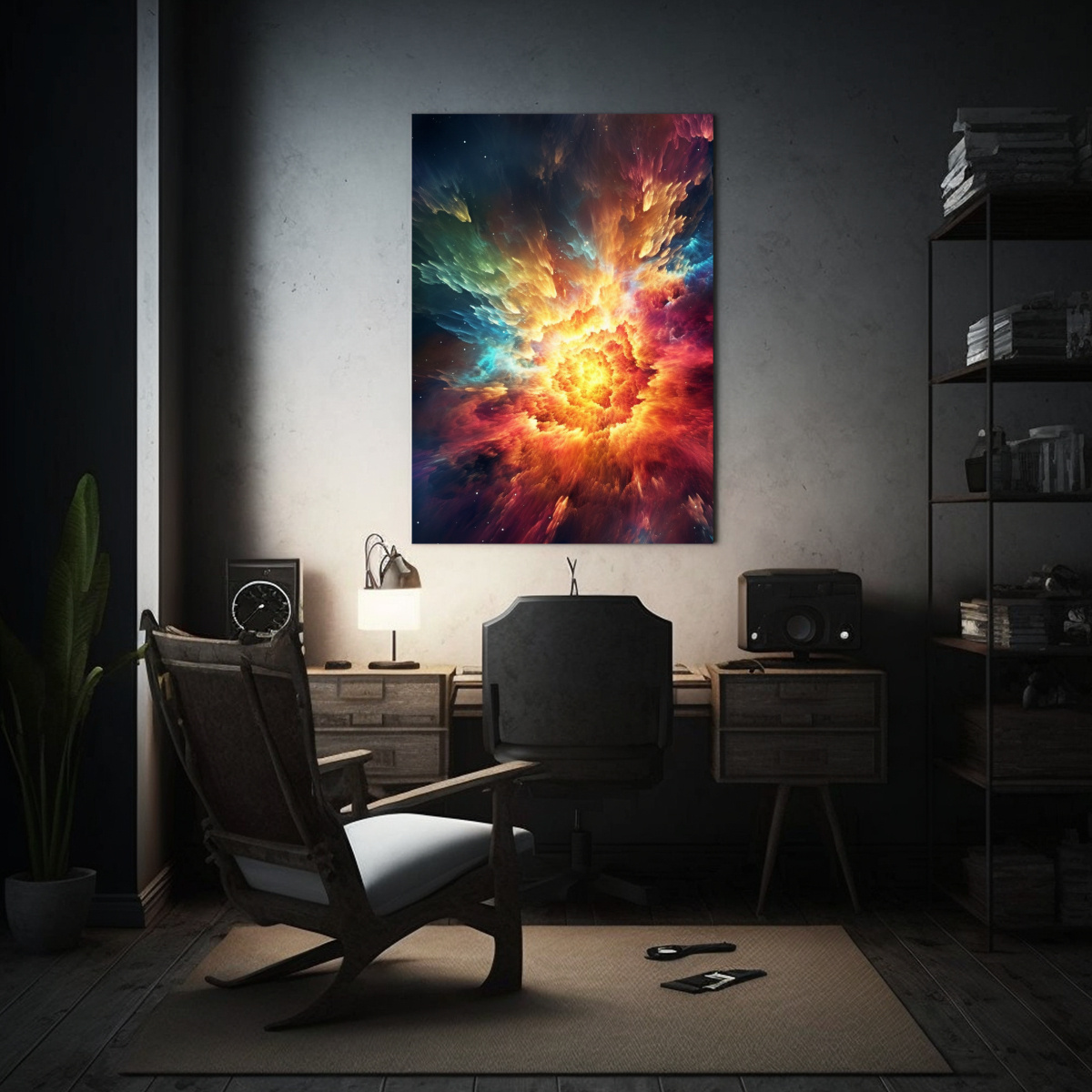 PINTURAS DECORATIVAS DE LIENZO ABSTRACTO CON 50X65 CM - 2