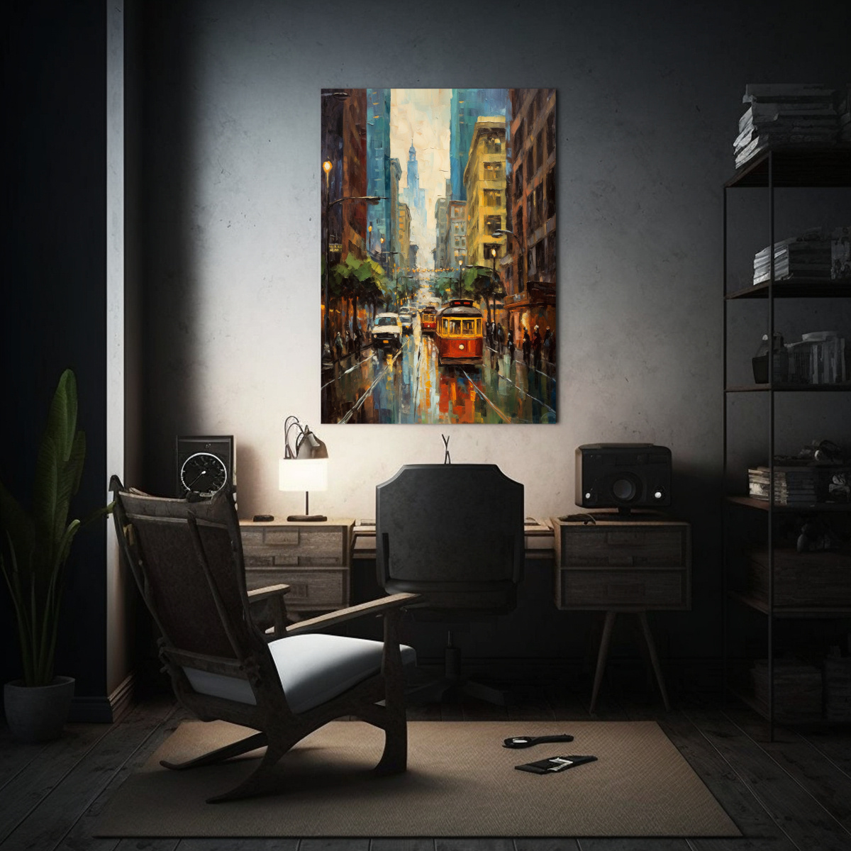PINTURA DE PARED INSPIRACIÓN IMPASTO DE SAN 40X50 CM - 2