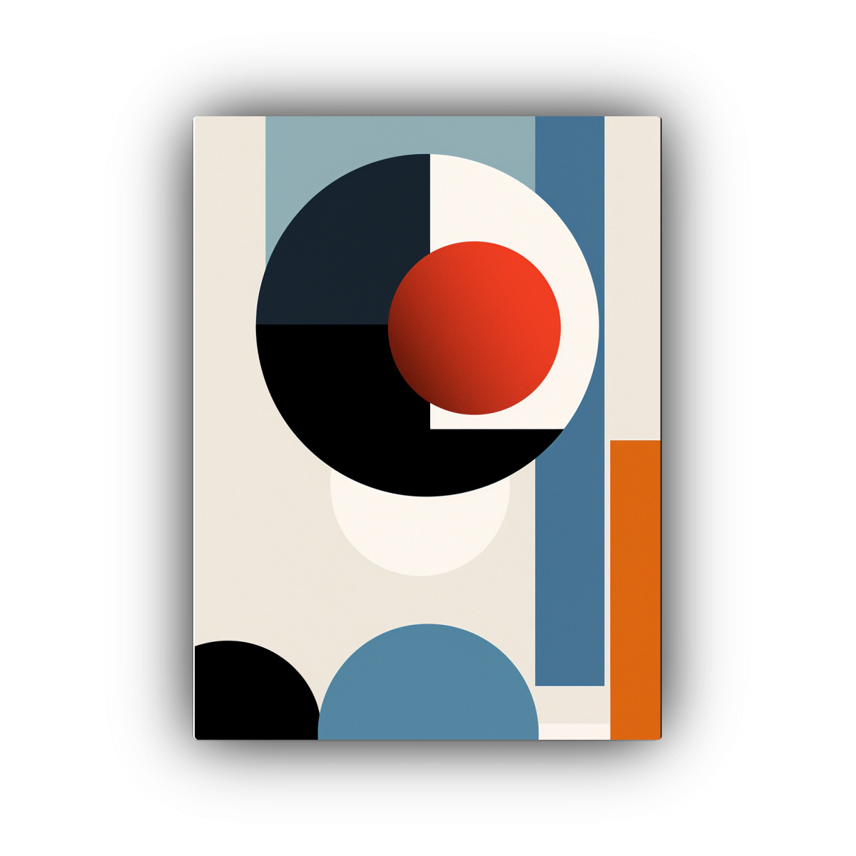CUADRO CONCEPTUAL SURREALISTA DE ESTILO BAUHAUS 30X40 CM - 1