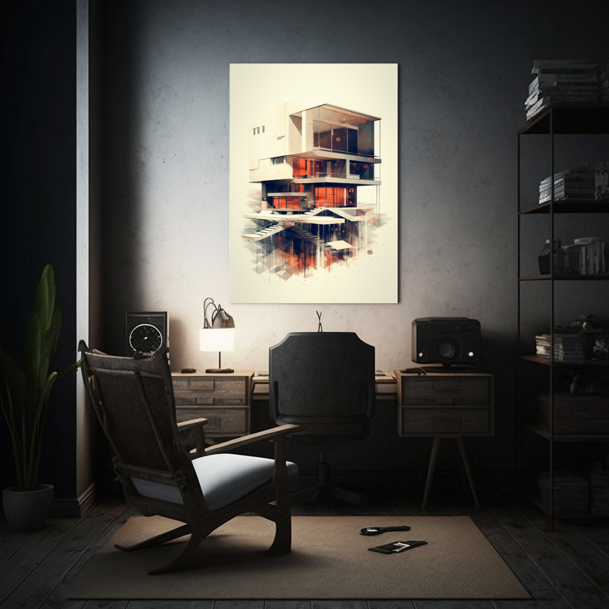 CUADRO DECORATIVO MINIMALISTA RECTANGULAR PARA 50X65 CM - 2