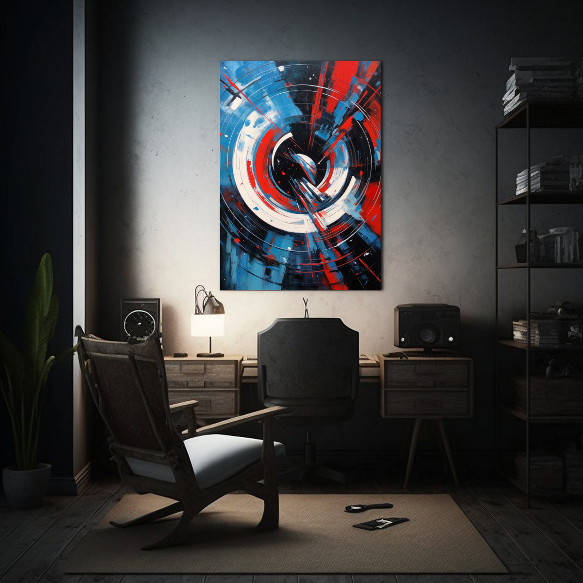 TELA EN BASTIDOR TONOS CLÁSICOS CON DIBUJO 80X120 CM - 2