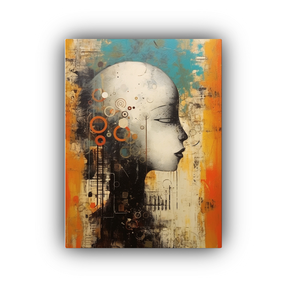 CUADRO DE TELA MODERNO Y LLAMATIVO ABSTRACTO 60X90 CM - 1