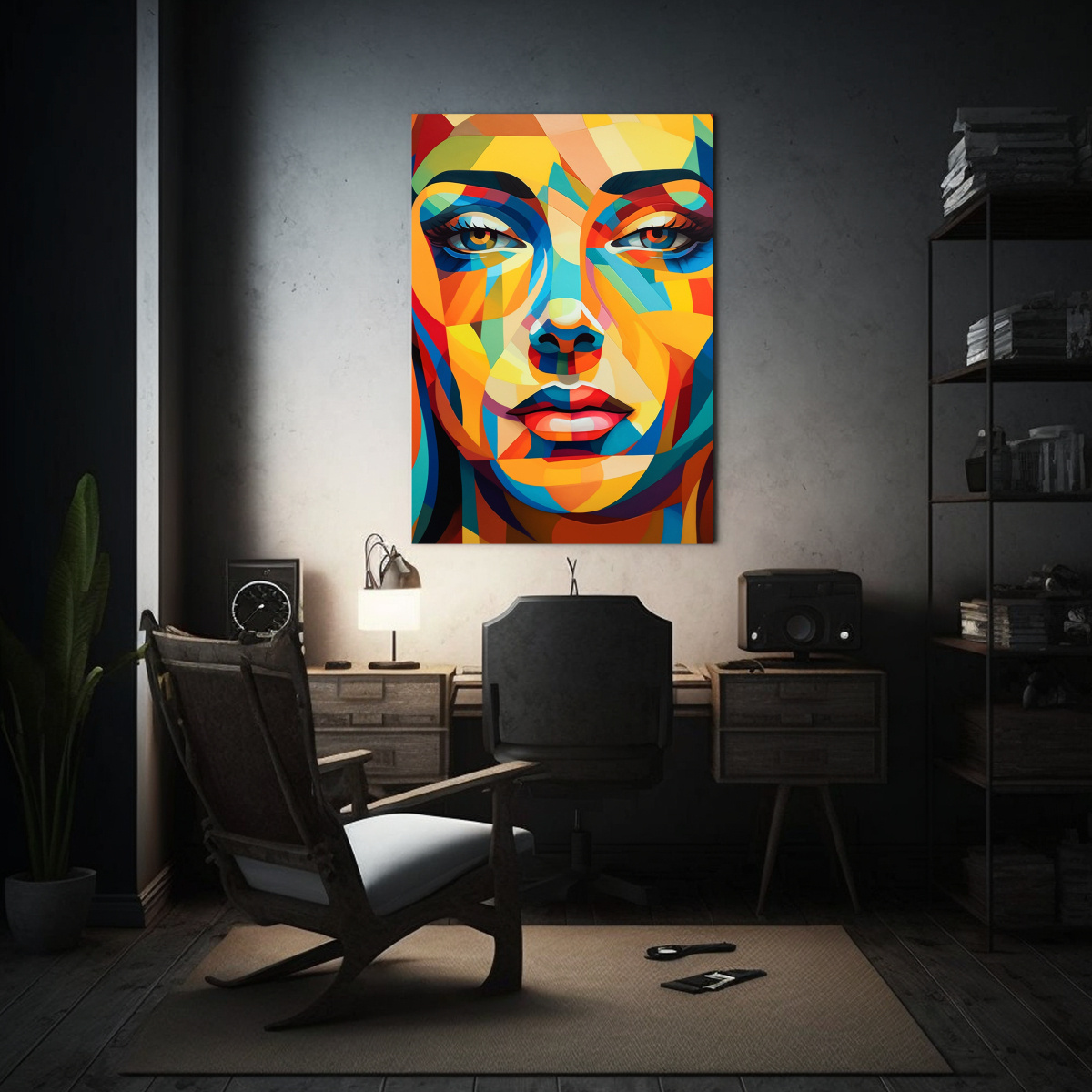 PINTURA ABSTRACTA ESTÉTICA CON FORMAS 30X40 CM - 2