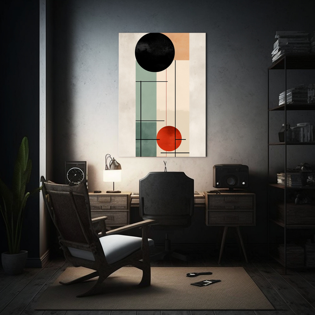 ARTE ABSTRACTO MINIMALISTA EN LIENZO DURADERO 60X90 CM - 2