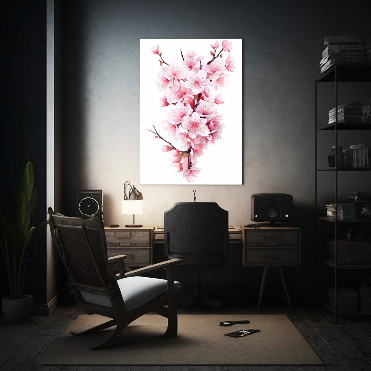 PINTURAS DE DECORACIÓN DE LIENZO DE FLORES DE 50X65 CM - 2