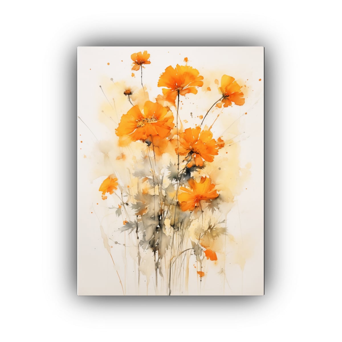 CUADRO DE TEMA REFLEJO: PÉTALOS DE CALÉNDULA 40X50 CM - 1
