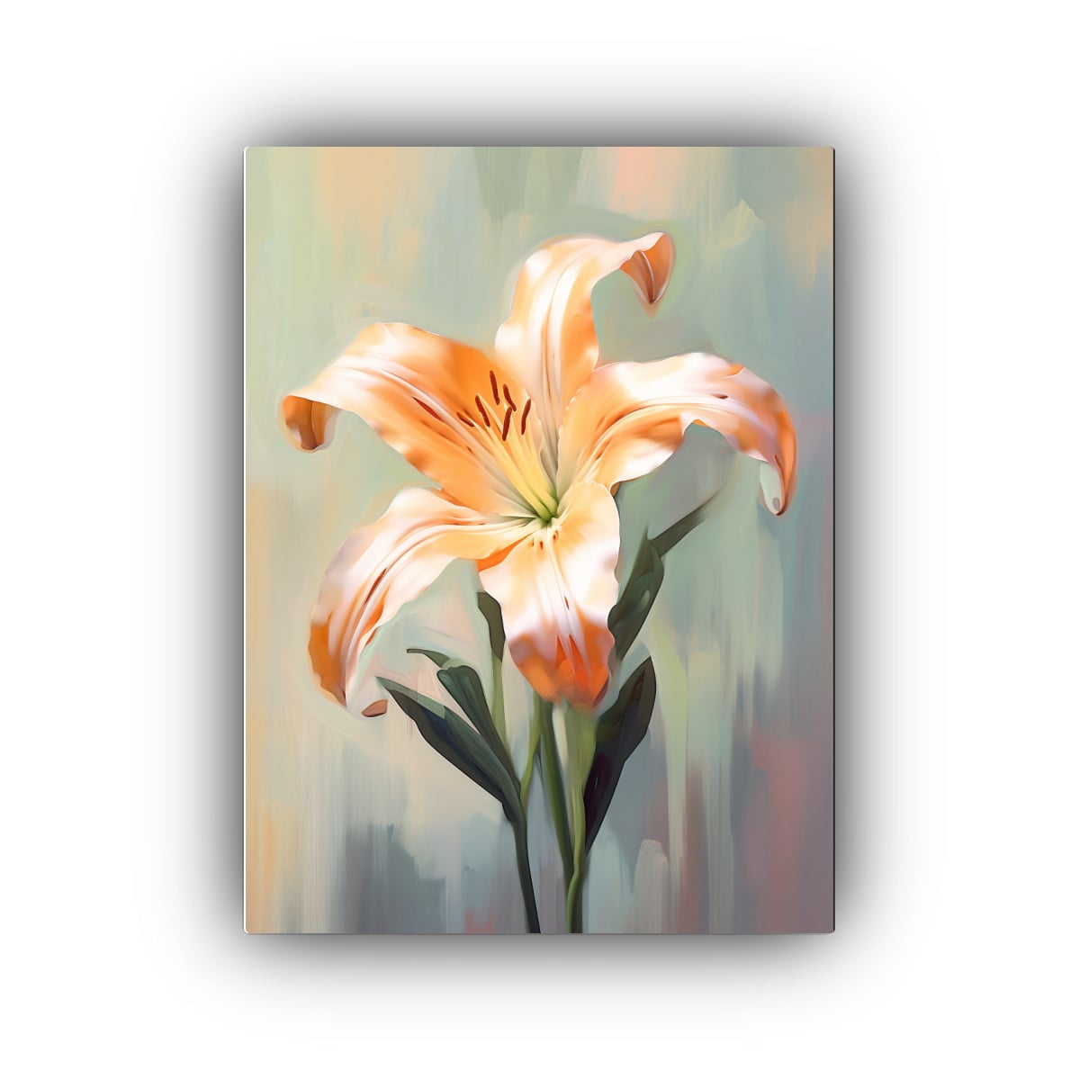 CUADRO DE ARTE CALLEJERO FLOR DE LIRIO EN TELA DE 30X40 CM - 1