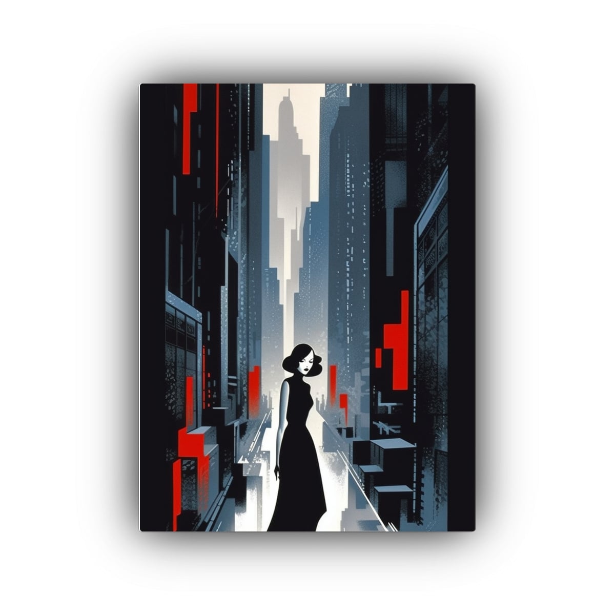 CUADRO DECORATIVO MUJER DE LOS AÑOS 1920 CON 40X50 CM - 1