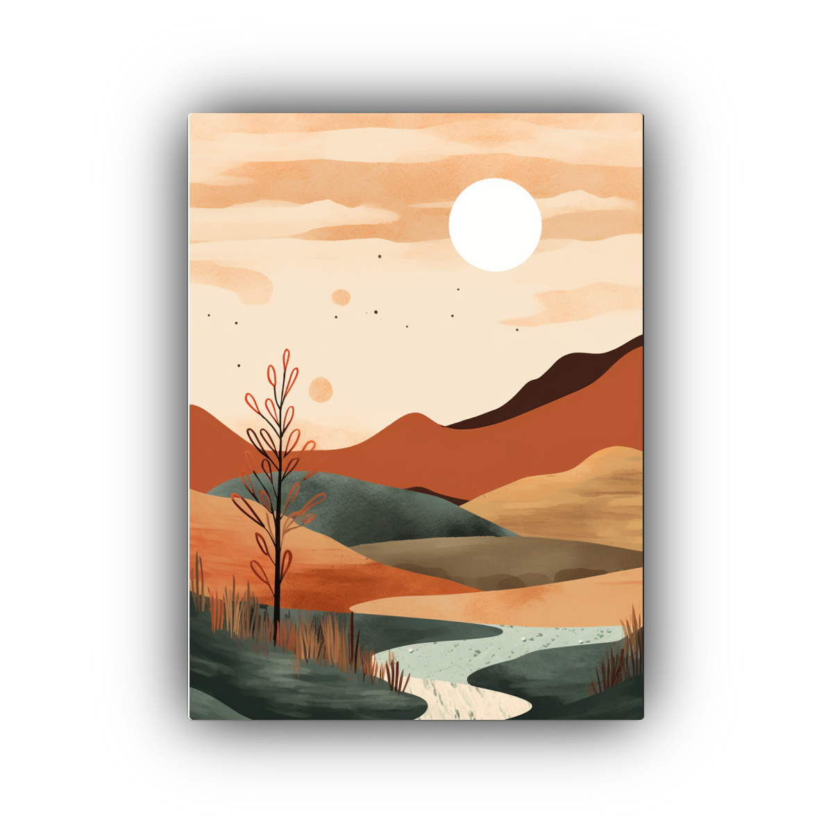 PAISAJE ÉTNICO ILUSTRADO CON PROFUNDIDAD SP 20X30 CM - 1