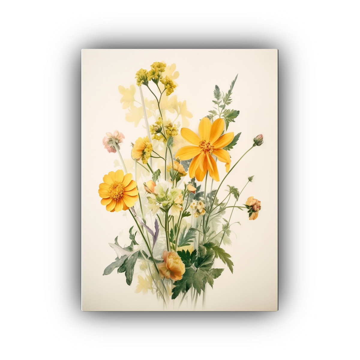 CUADROS DE LIENZO ALTA CALIDAD FLORES SALVAJES 40X50 CM - 1