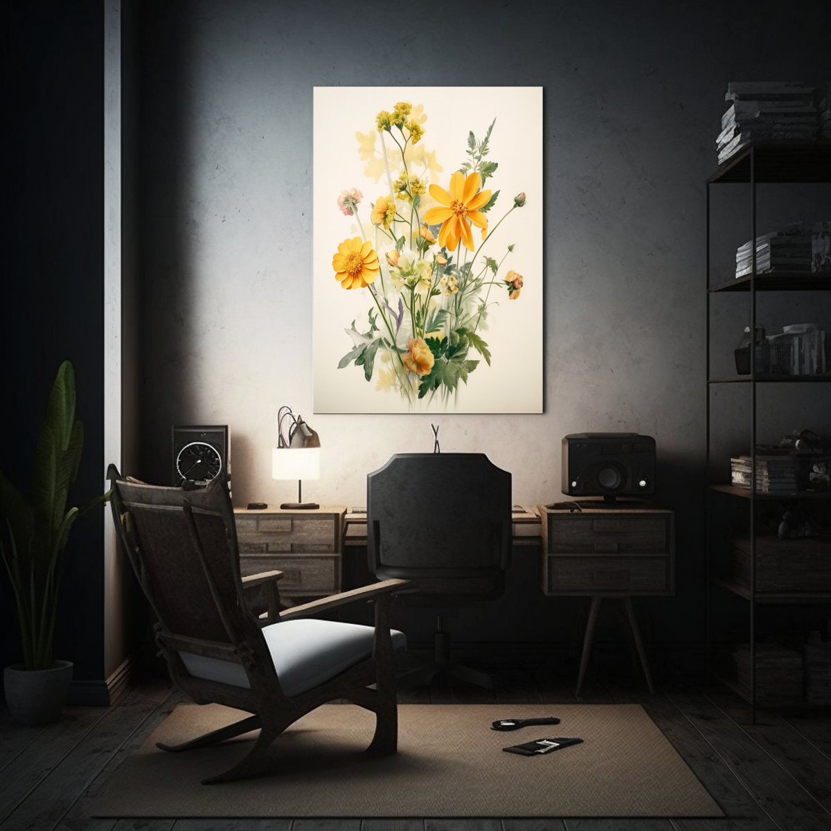 CUADROS DE LIENZO ALTA CALIDAD FLORES SALVAJES 40X50 CM - 2