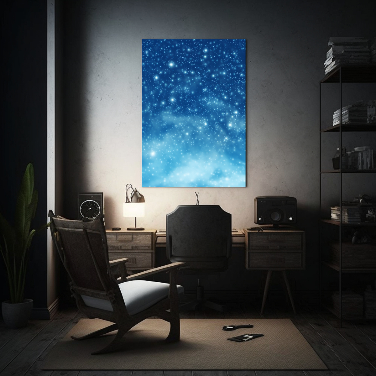 FONDO ESTRELLADO COMPUESTO DE AZUL CLARO Y 80X120 CM - 2