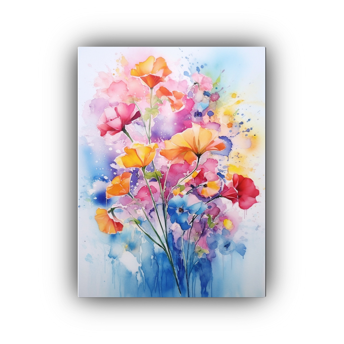 PINTURAS DECORATIVAS DE FLORES BOTÁNICAS 40X60 CM - 1