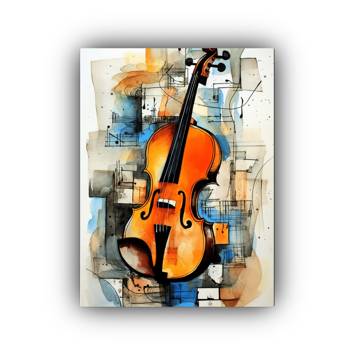LIENZO CREATIVA DETALLE DE VIOLÍN ESTILIZADO EN 30X40 CM - 1
