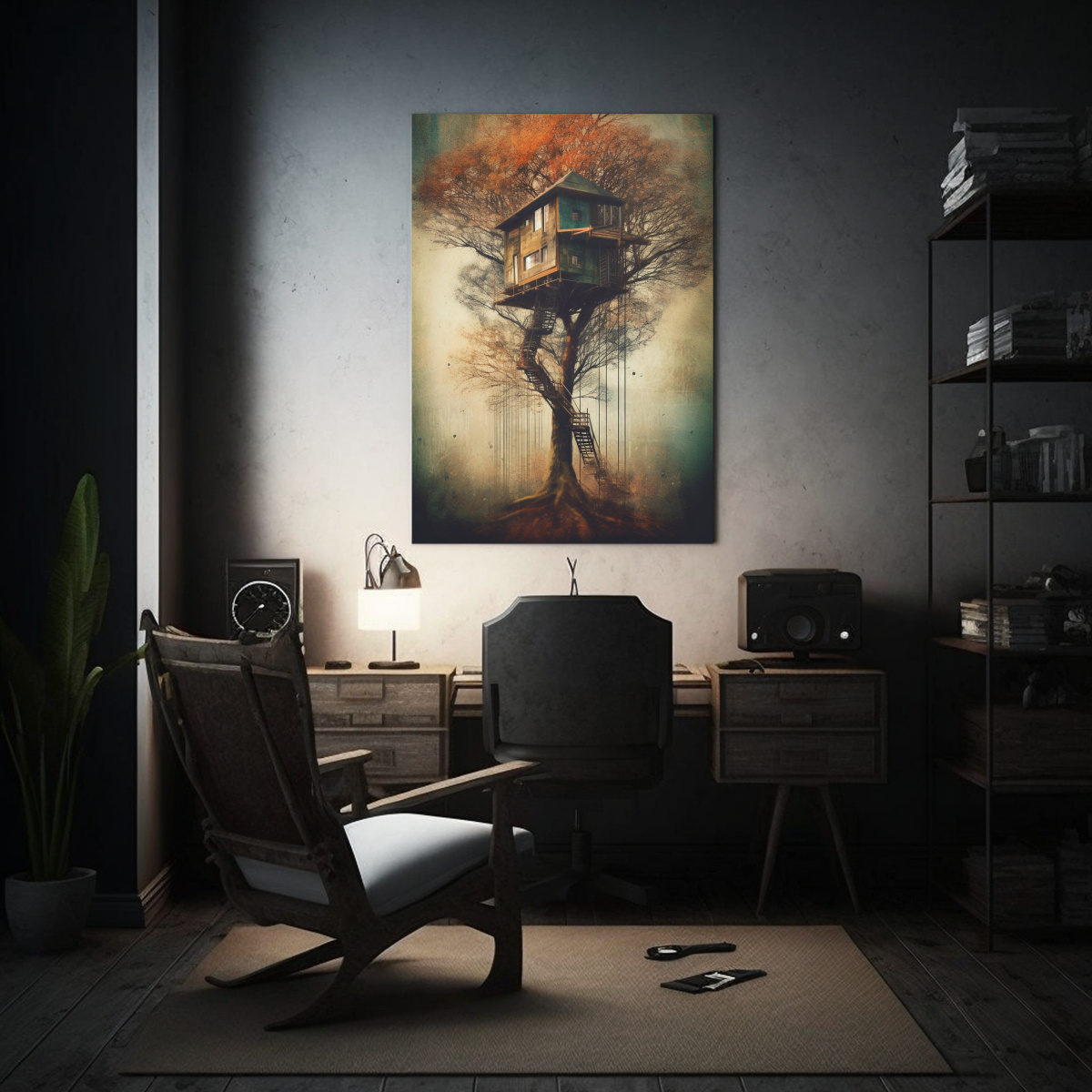CUADRO DE EXPRESIÓN DE MODERNIDAD EN CASAS DE 50X75 CM - 2