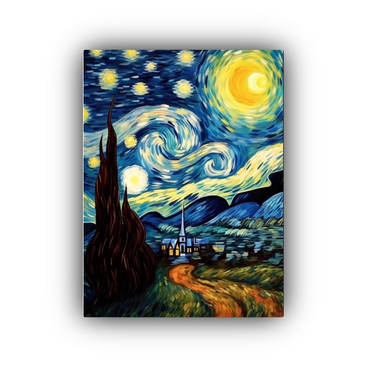 ARTE MODERNO RELIEVE: INTERPRETACIÓN VAN GOGH 50X75 CM - 1