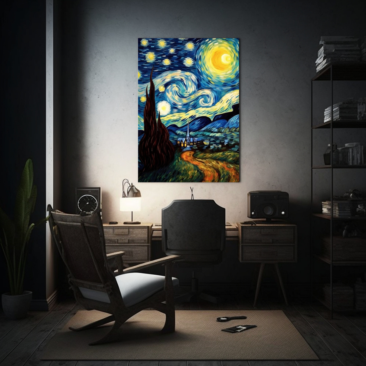 ARTE MODERNO RELIEVE: INTERPRETACIÓN VAN GOGH 50X75 CM - 2