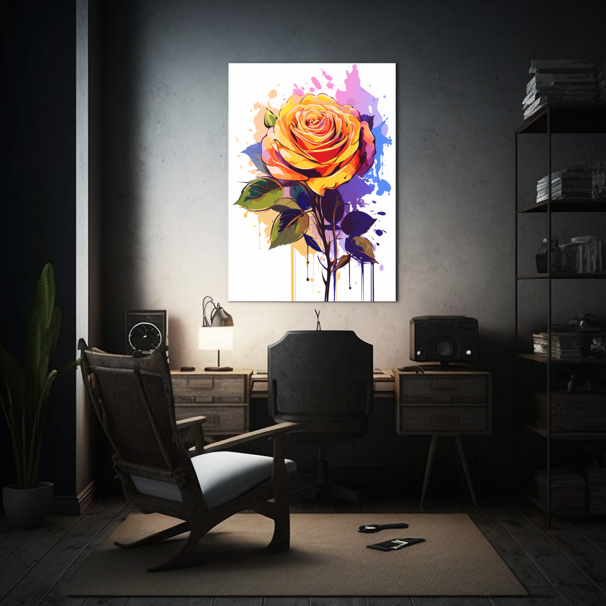 CUADRO ELEGANTE DE LIENZO CON COMBINACIÓN 20X30 CM - 2