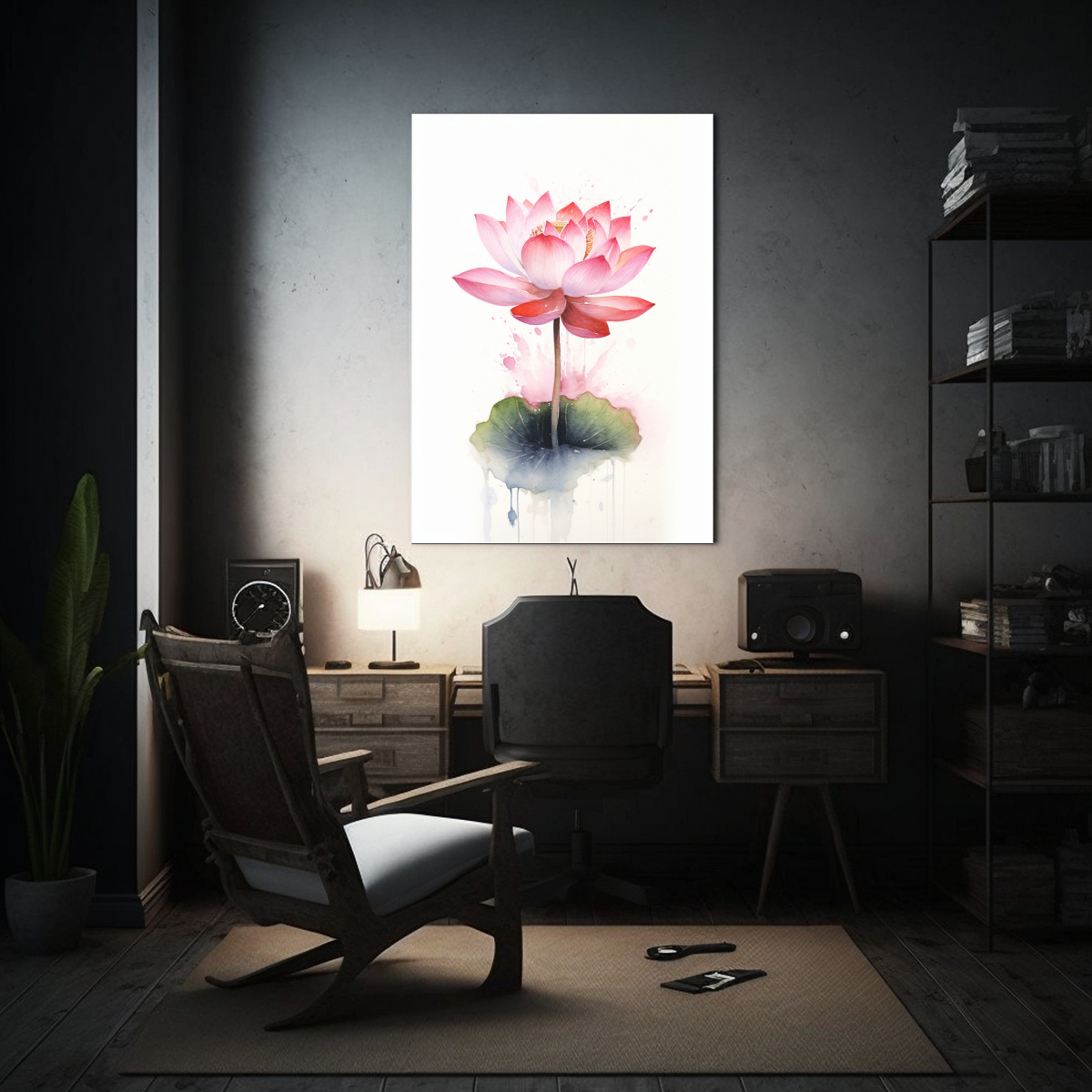 TELA EN BASTIDOR: CUADRO ACUARELA EXUBERANTES 50X75 CM - 2