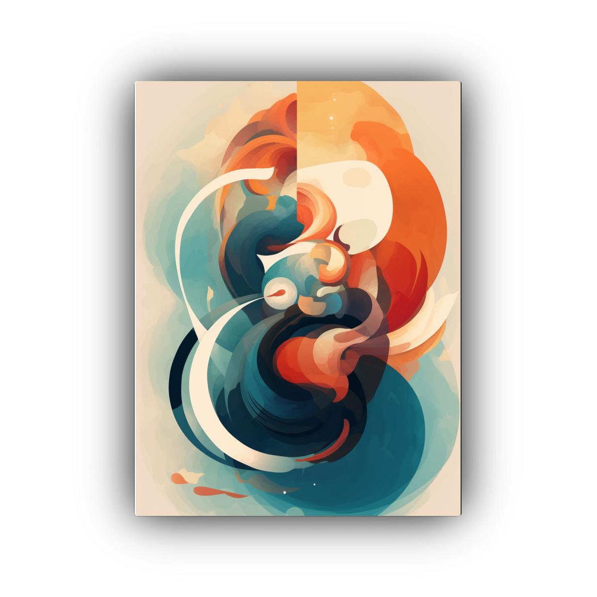 CUADRO ABSTRACTO BRILLANTE EN LIENZO: ARTE 50X65 CM - 1