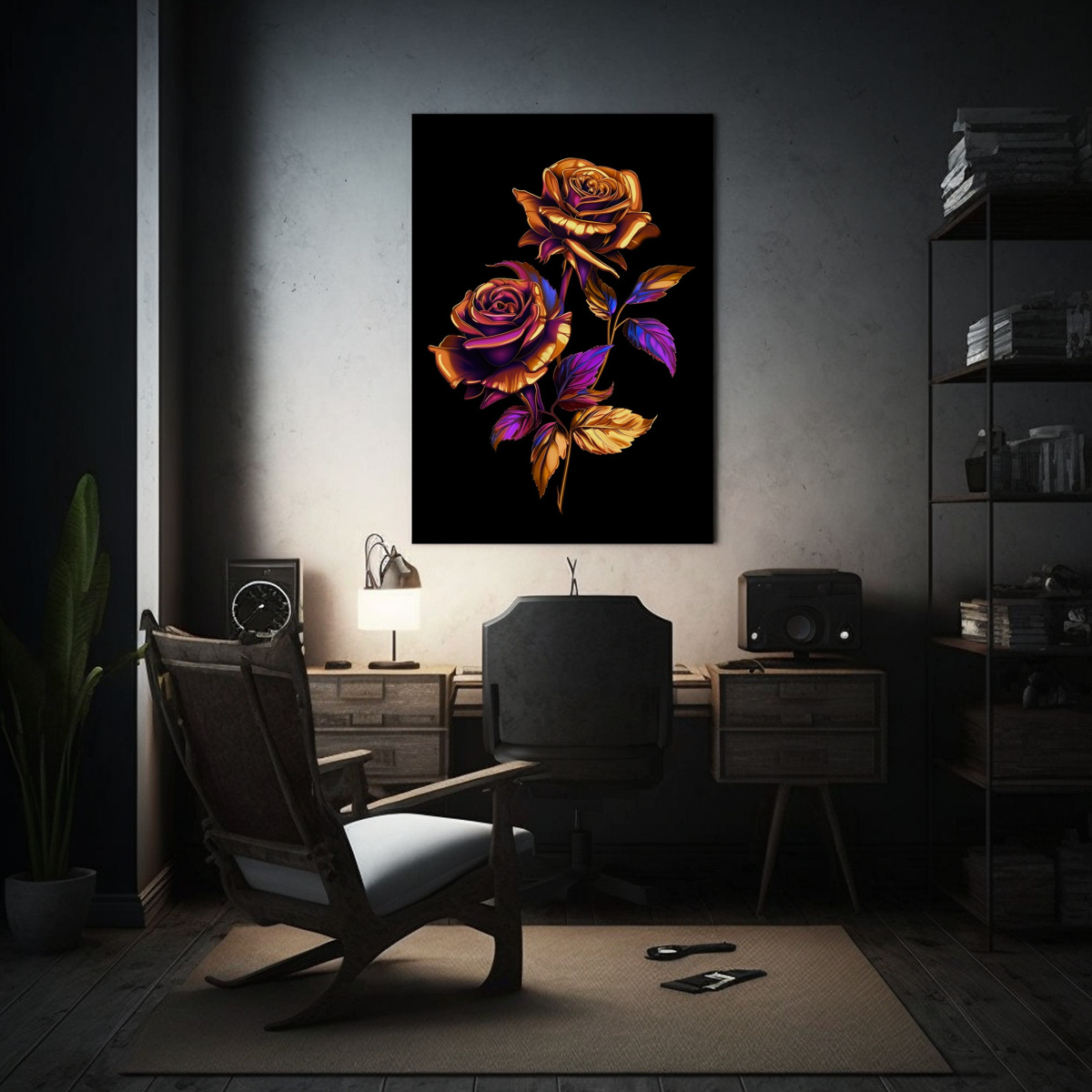 CUADRO DECORATIVO LIENZO VANGUARDIA UNICA ROSAS 50X65 CM - 2