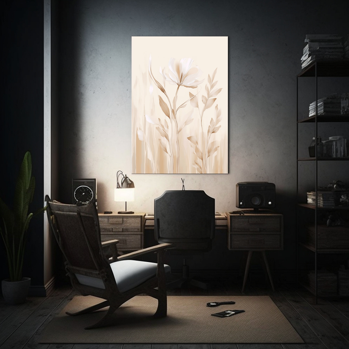 CUADRO ACRÍLICO PINTADO A MANO DE PLANTA 80X120 CM - 2