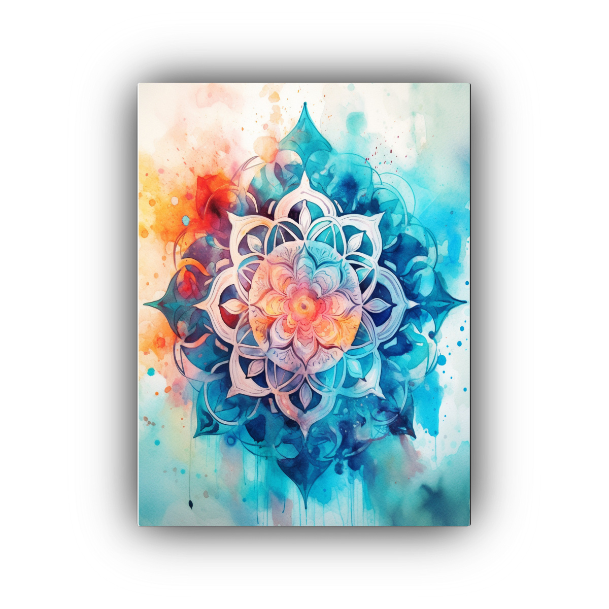 PINTURA DE PARED ABSTRACTA ELEGANTE MANDALA 40X50 CM - 1