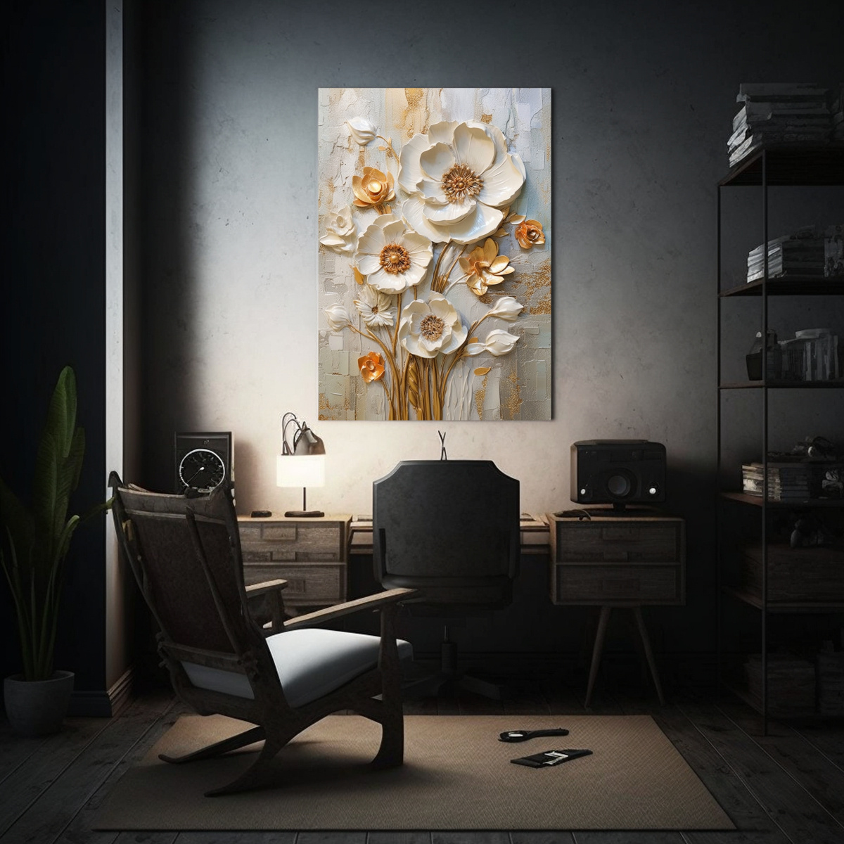 PINTURA MURAL TRIDIMENSIONAL ABSTRACTA CON 20X30 CM - 2