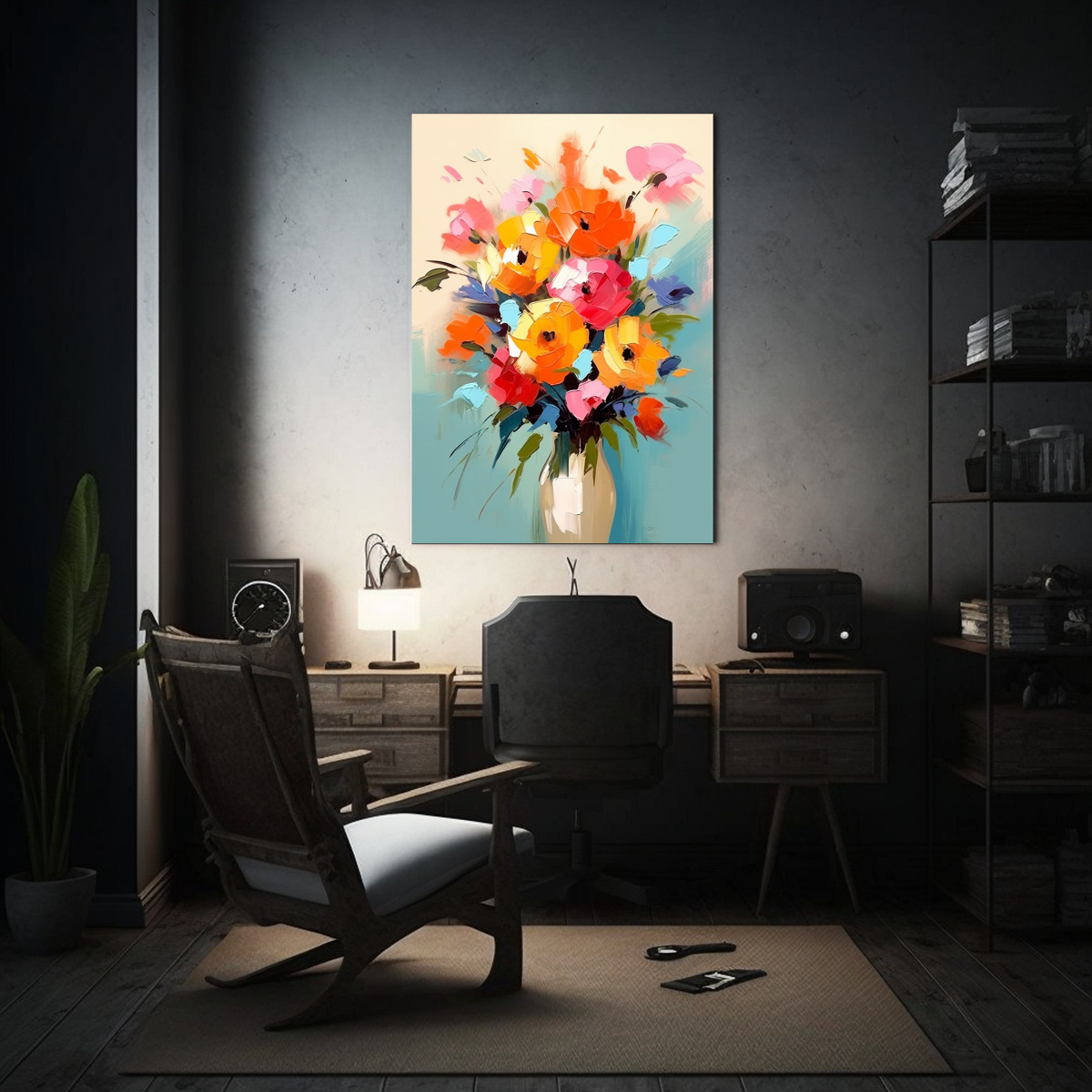CUADRO DE FOTOGRAFÍA ARTESANAL DE HERMOSO RAMO 60X90 CM - 2