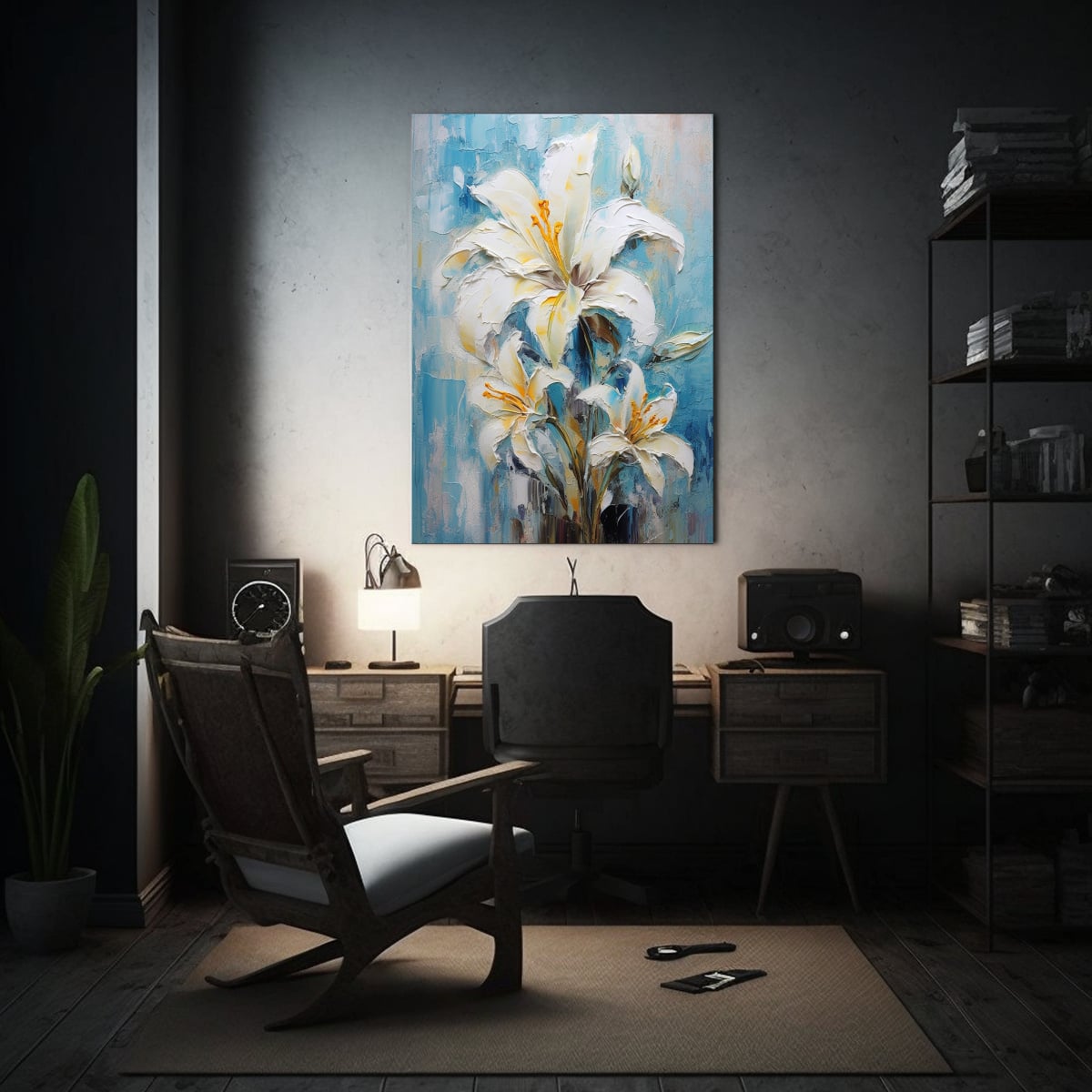 PINTURA DECORATIVA CANVA VANGUARDIA REFINADO FLOR 40X50 CM - 2