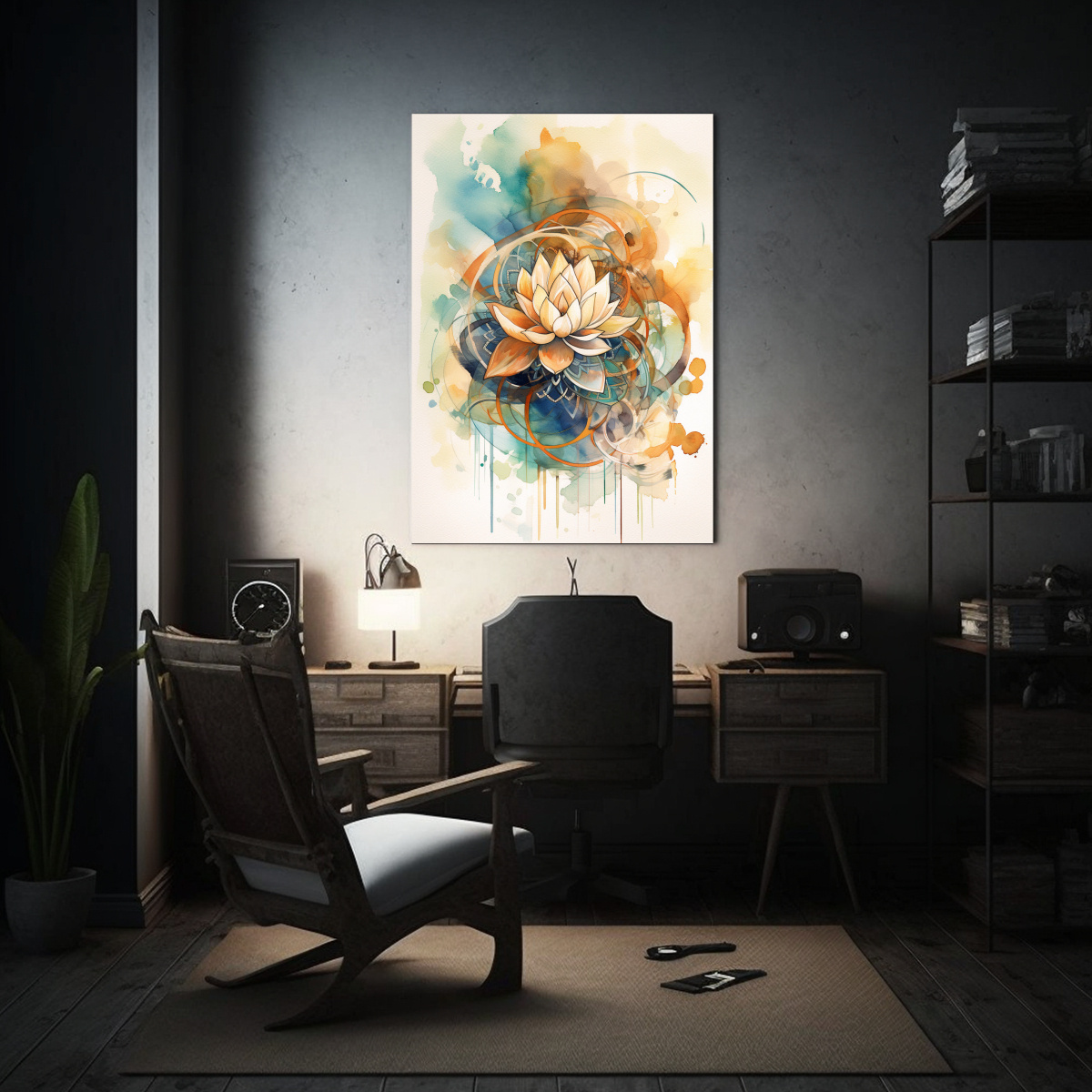 CUADRO DE DECORACIÓN ABSTRACTO Y BOHEMIO CON 50X75 CM - 2