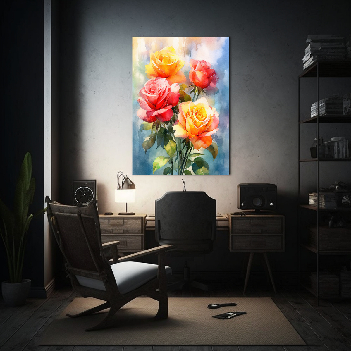 PINTURA AL AGUA DE IMPRESIONISMO DECORATIVA Y 80X120 CM - 2