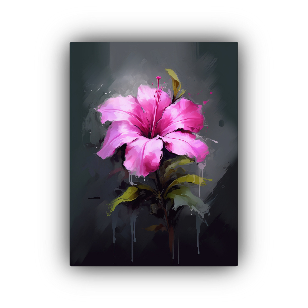 LIENZO DE TELA ACUARELA CON FLORES EXUBERANTES 50X75 CM - 1