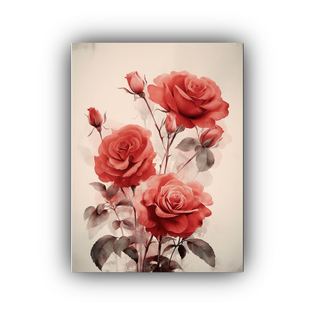 CUADROS DE DECORACIÓN PARA SALA CON ROSAS MUY 60X90 CM - 1