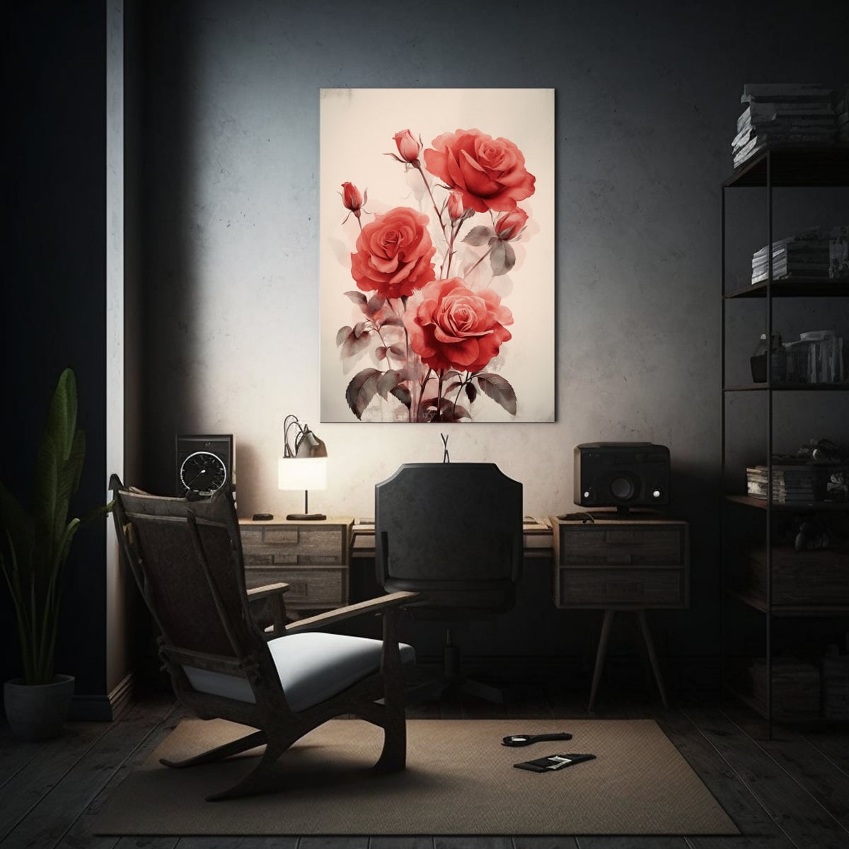 CUADROS DE DECORACIÓN PARA SALA CON ROSAS MUY 60X90 CM - 2
