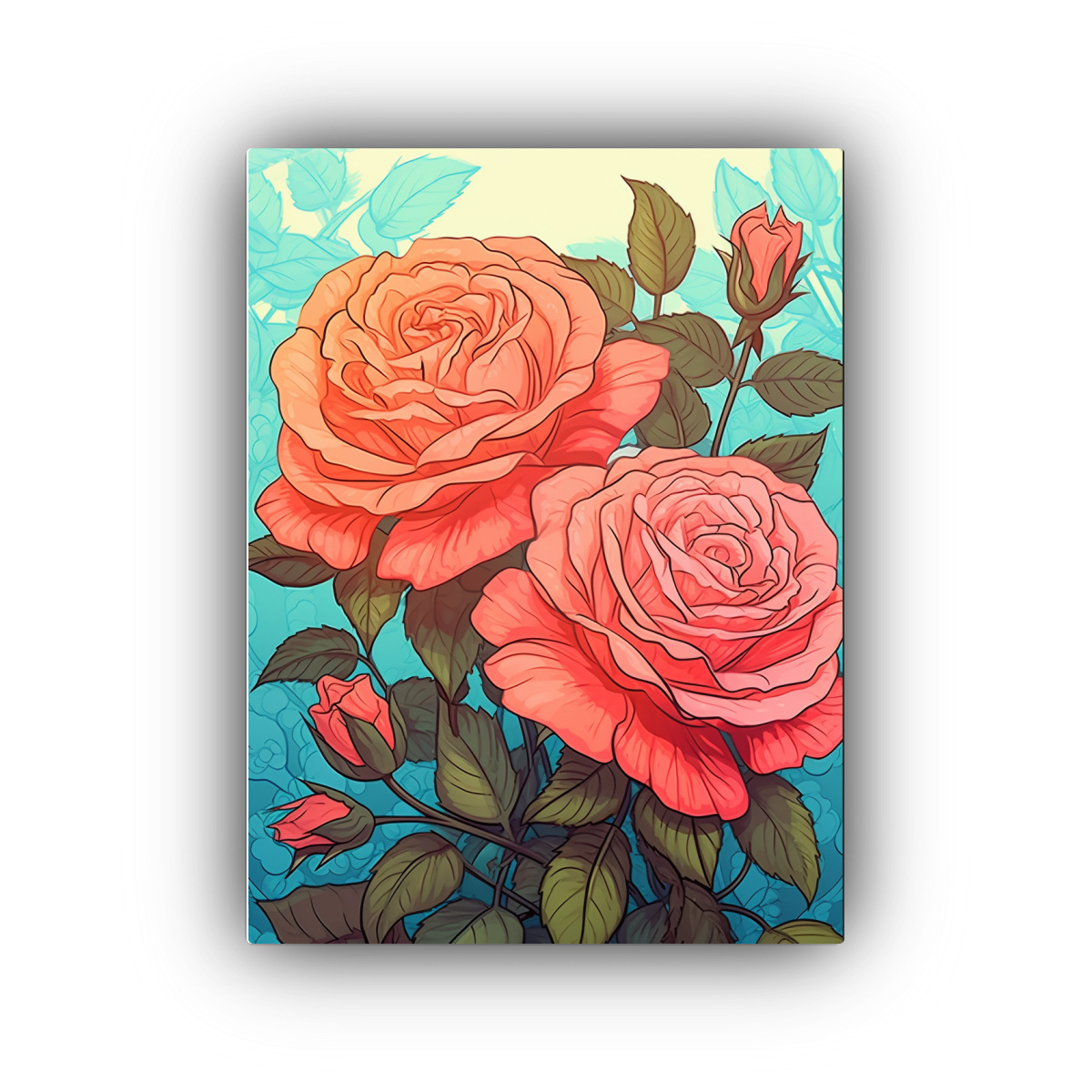 CUADRO FLORES NATURALEZA VIVA ROSA PINK CUADRO DE 20X30 CM - 1