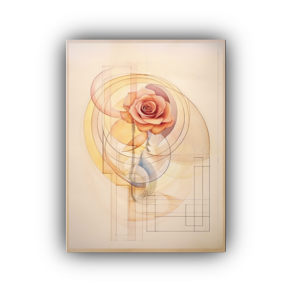 CUADRO CALIDOS MÁGICO VARIACIONES CON ACUARELA 30X45 CM - 1
