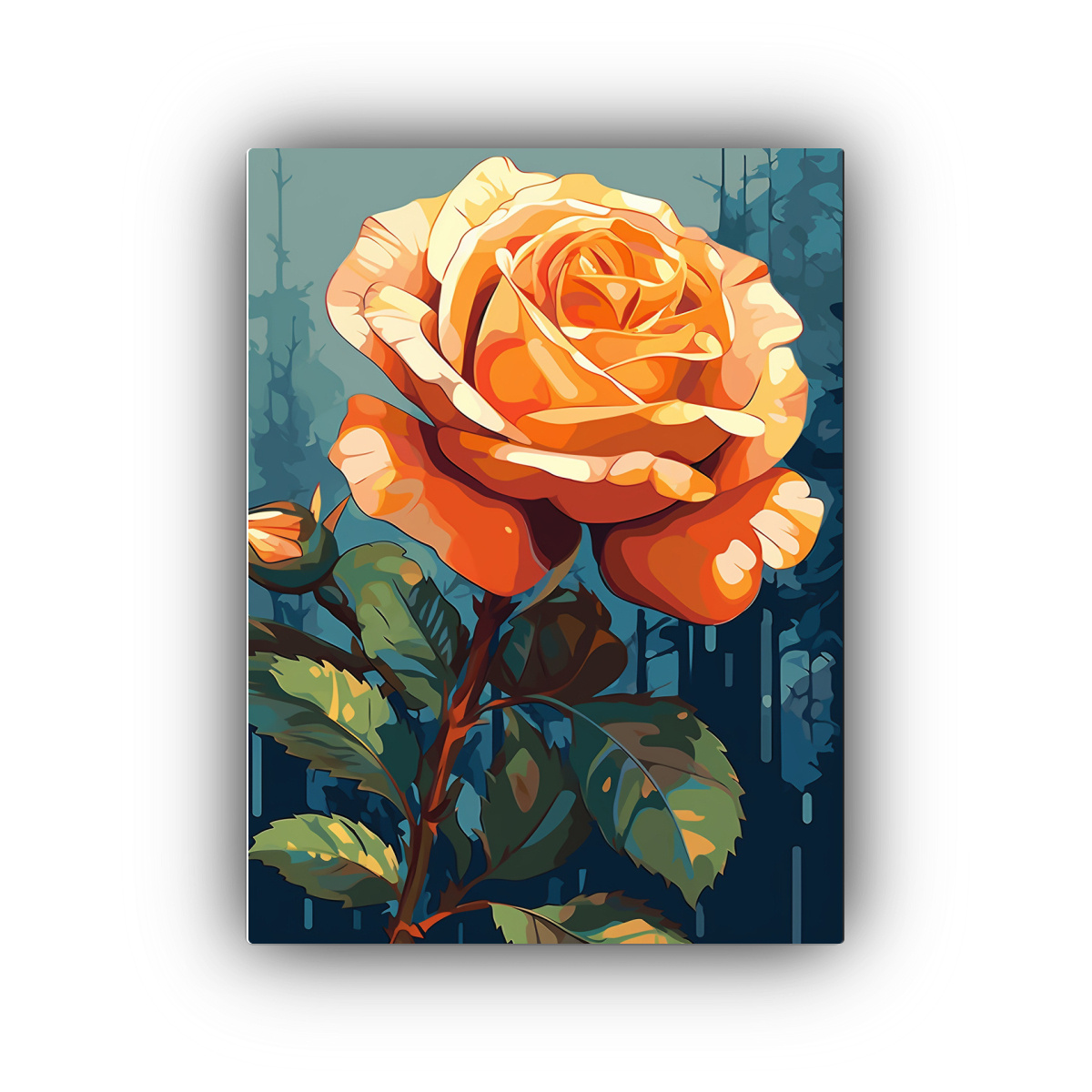 PINTURA MURAL INNOVADORA DE ROSA ESTILO ARTE POP 50X65 CM - 1