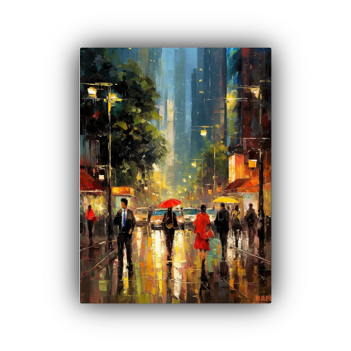 PINTURA ACUARELA CALLE DE SEÚL AL ESTILO DE 20X30 CM - 1