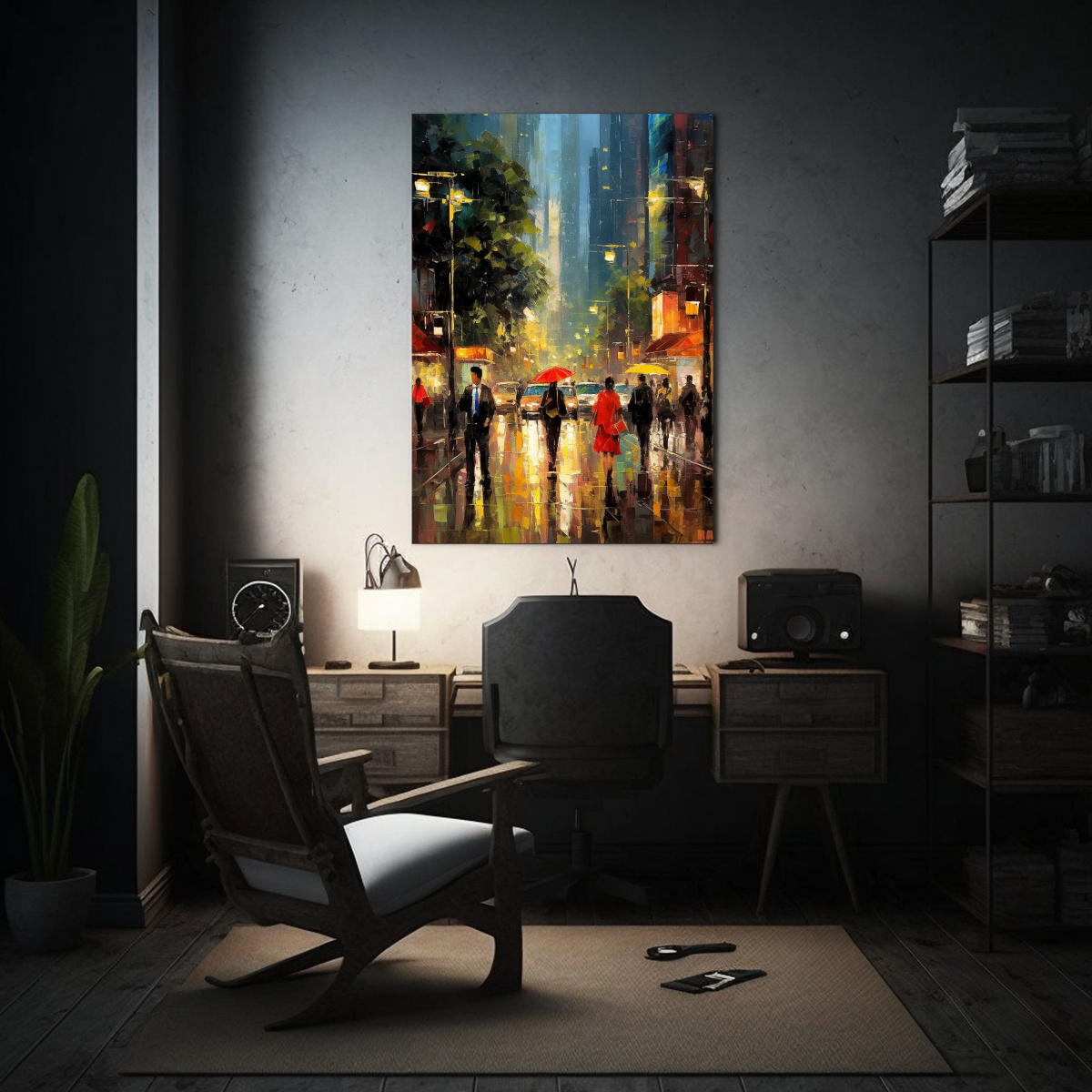 PINTURA ACUARELA CALLE DE SEÚL AL ESTILO DE 20X30 CM - 2