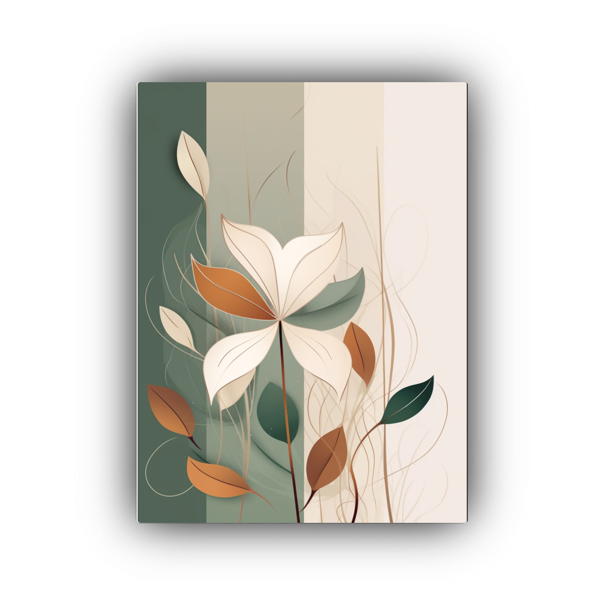 CUADRO DECORATIVO RIQUEZA VISUAL ARTE BOTÁNICO 30X40 CM - 1