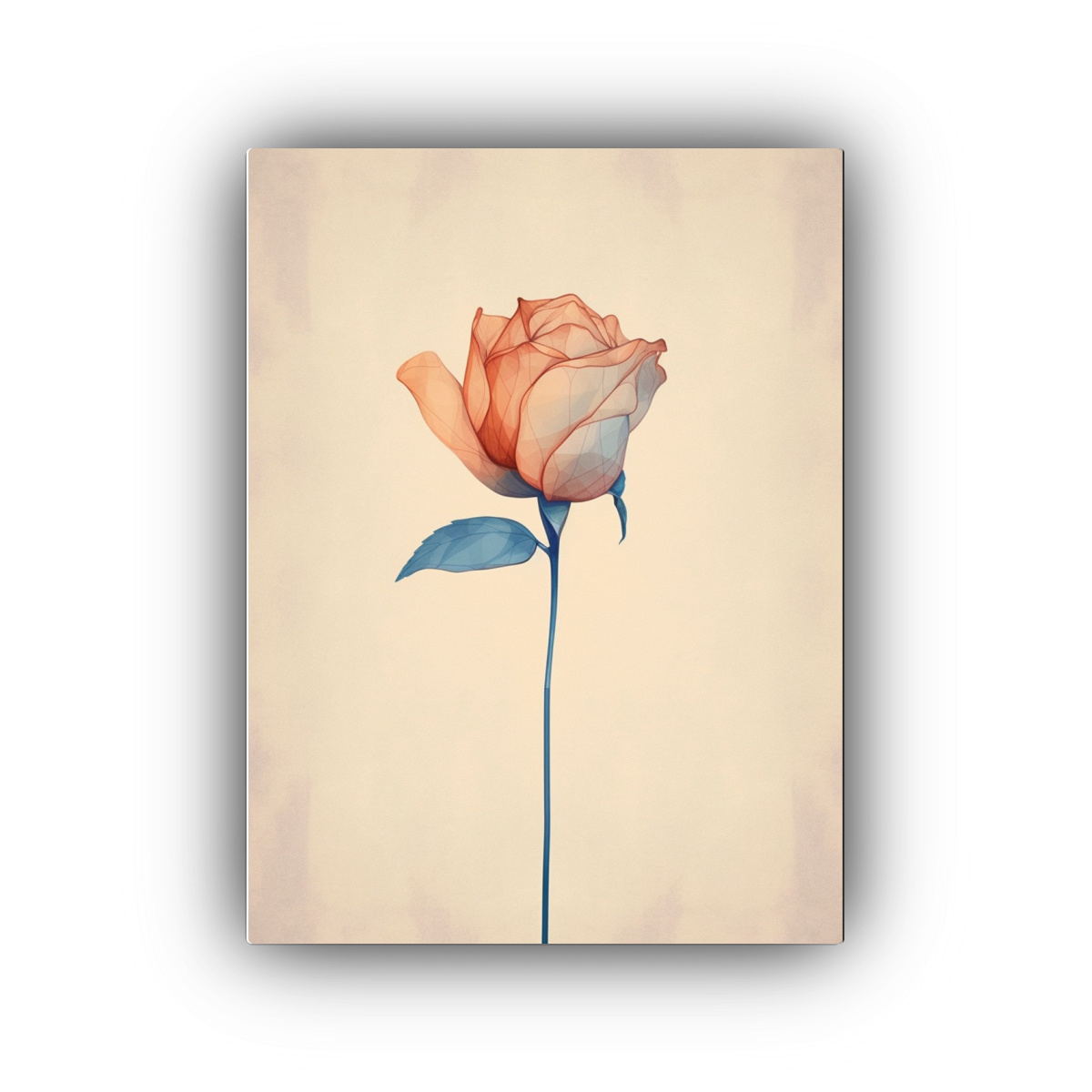 PINTURA ACUARELA MINIMALISTA ARTESANAL DE ARTE 50X75 CM - 1